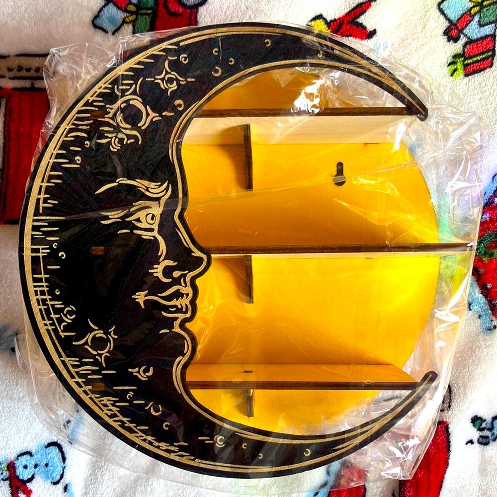 Wall Mounted Moon Shelf